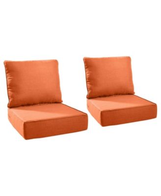 PlushCore 24 in. x 24 in. x 6 in. Olefin 4-Piece Deep Seating Outdoor Lounge Chair Sofa Cushion
