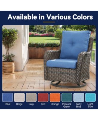 ArcLine 2-Piece CushionGuard Outdoor Lounge Chair Deep Seat Replacement Cushion Set, 22" x 24"