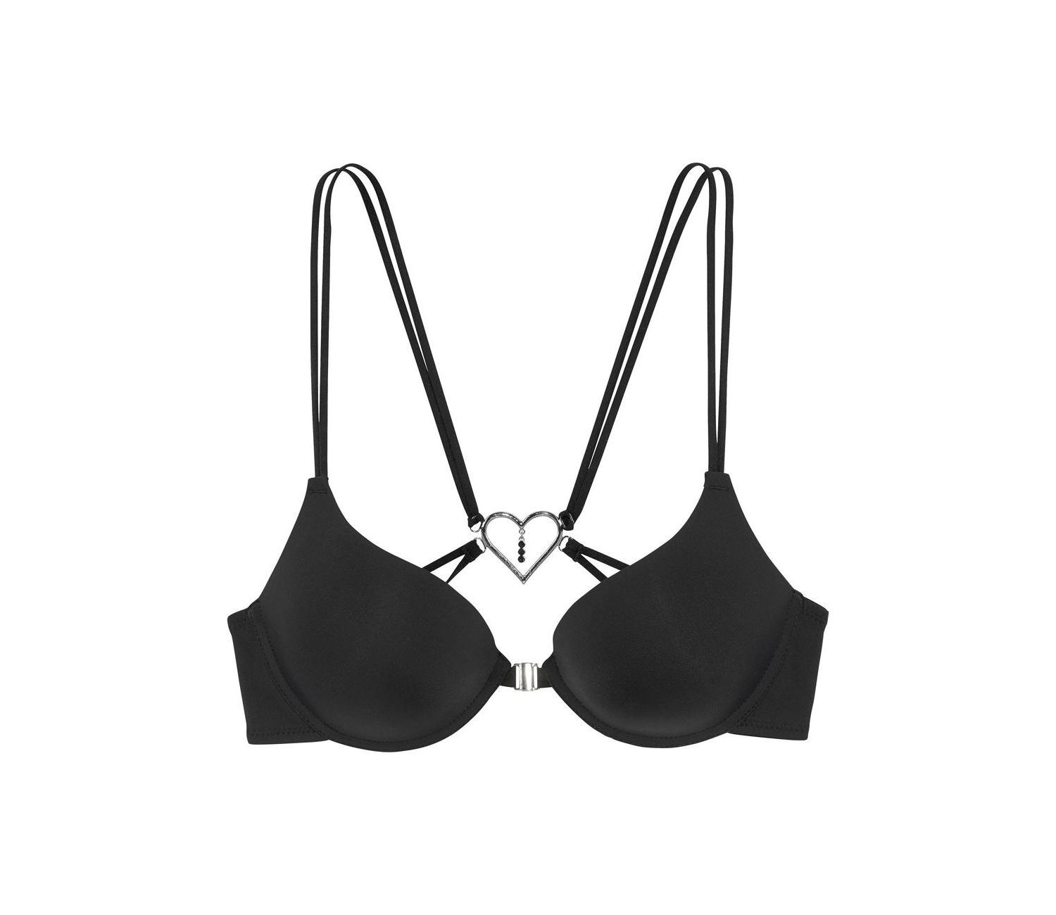 Women's Strappy Heart Removable Pads Push-Up Padded Push-Up Bra