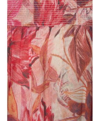 Women's flowy off the shoulder patterned dress