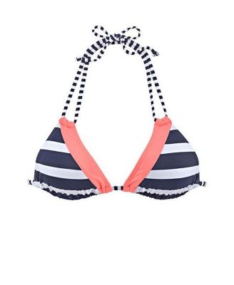 Women's Striped Triangle Bikini Swimsuit Top Bra Sizing