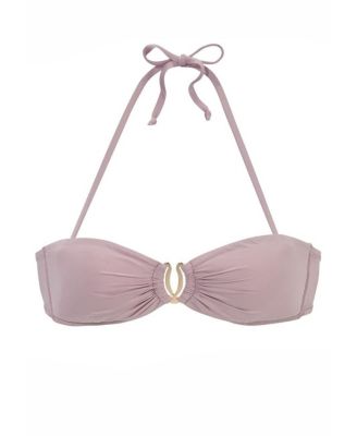 Women's Ruched Bandeau Bikini Swimsuit Top Bra Sizing