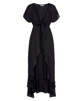 Women's Flounce Hem Cover up Beach Dress