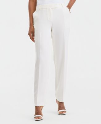 Women's Stretch Crepe High-Rise Straight Pants