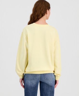 Juniors' Snoopy Tulip Crewneck Sweatshirt