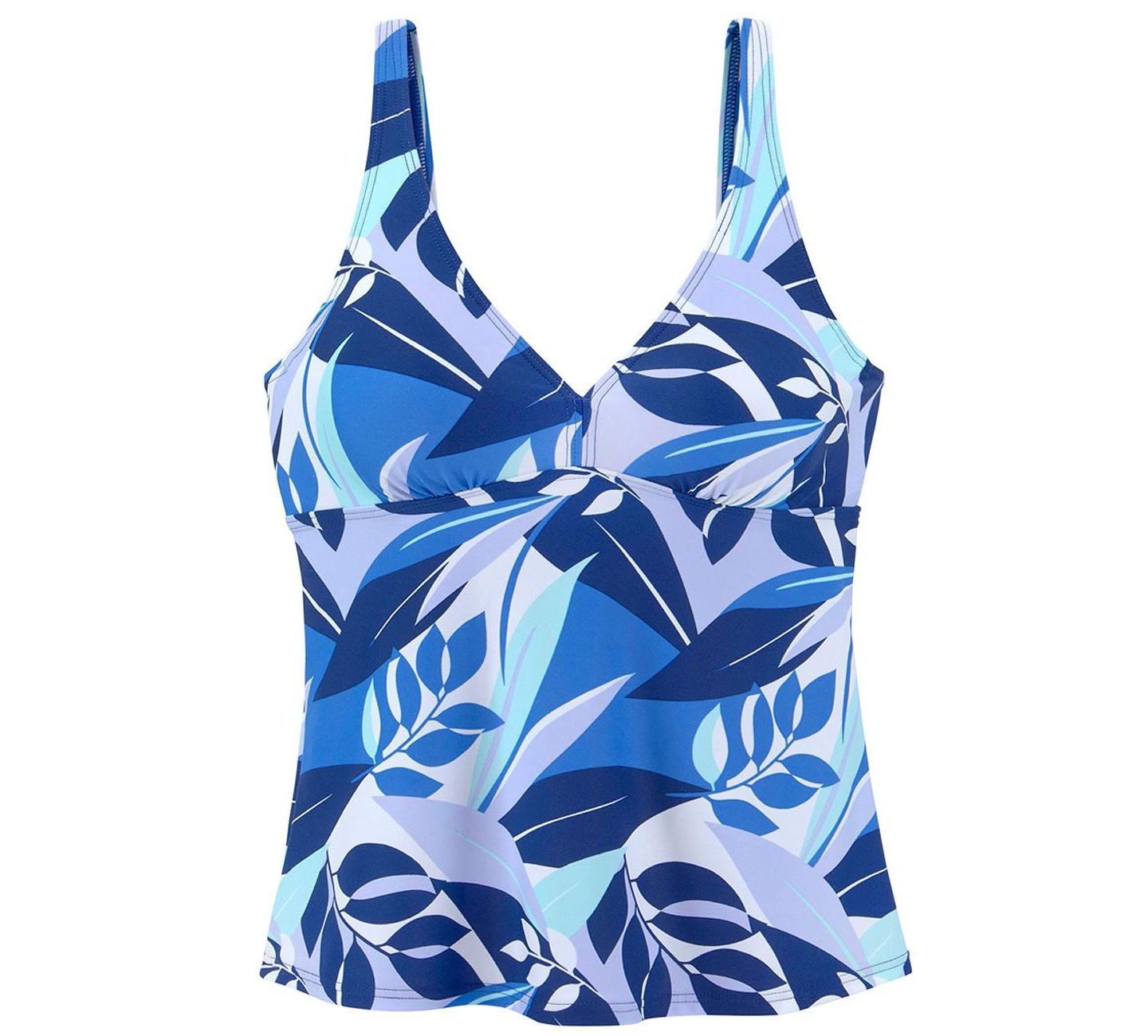 Верх бикини Tankini, на косточках — LASCANA, цвет: Синий с принтом — фото 3