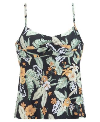 Women's Tropical Print Underwire Tankini Swimsuit Top