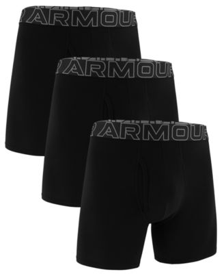 Men's 3-Pack Cotton Performance Solid 6" Boxer Briefs