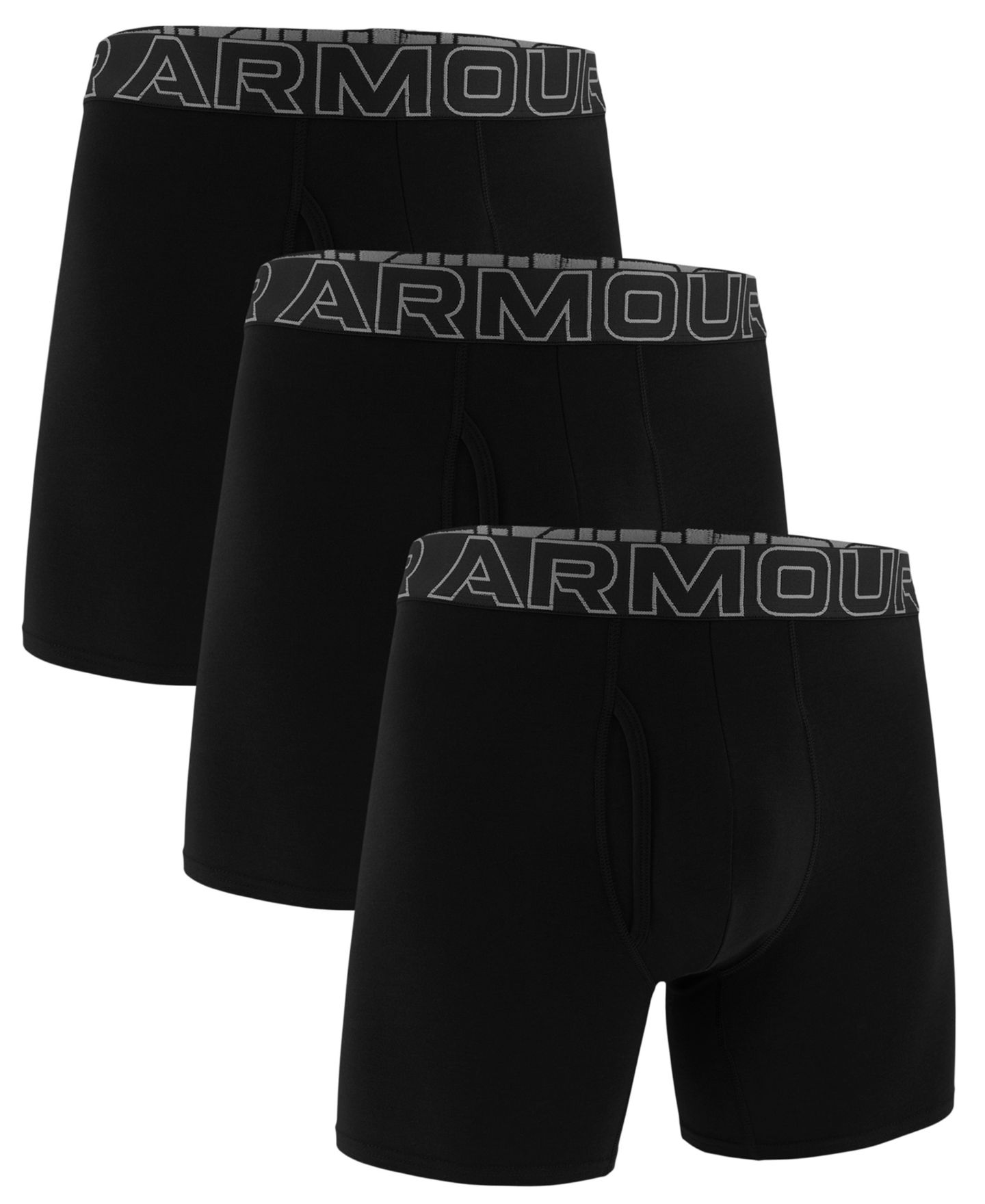 Трусы-боксеры Performance для мужчин, хлопок, 3 шт. — Under Armour, цвет: Чёрный — фото 3