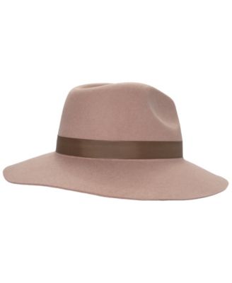 Women's Felted Fedora Hat with Double Ribbon