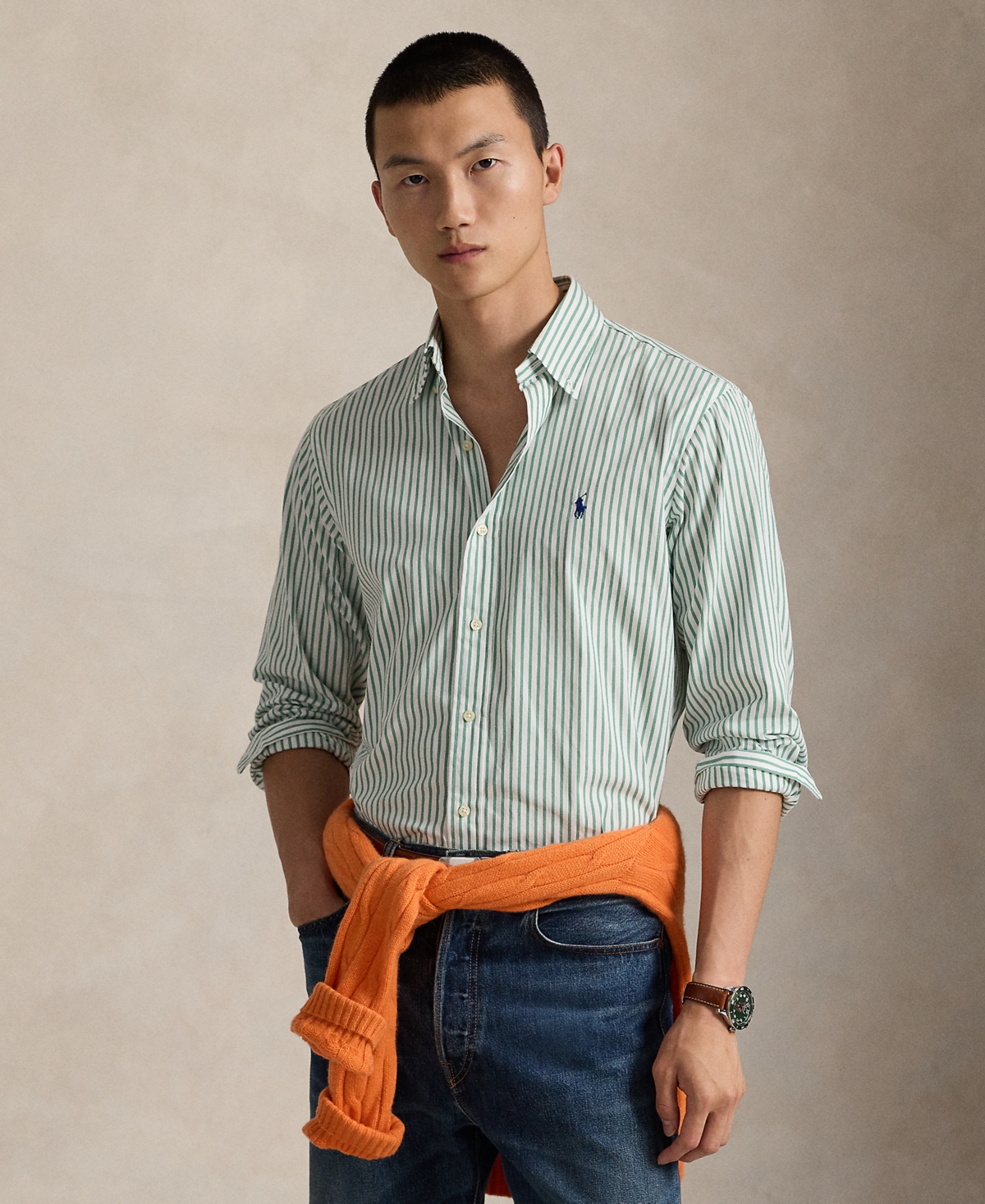 Polo Ralph Lauren Men's Classic-Fit Striped Poplin Shirt