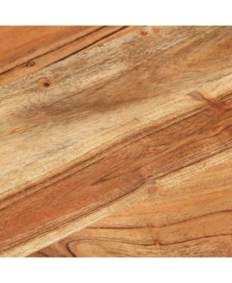 Side Table Brown Solid Acacia wood Compact Durable Side Table