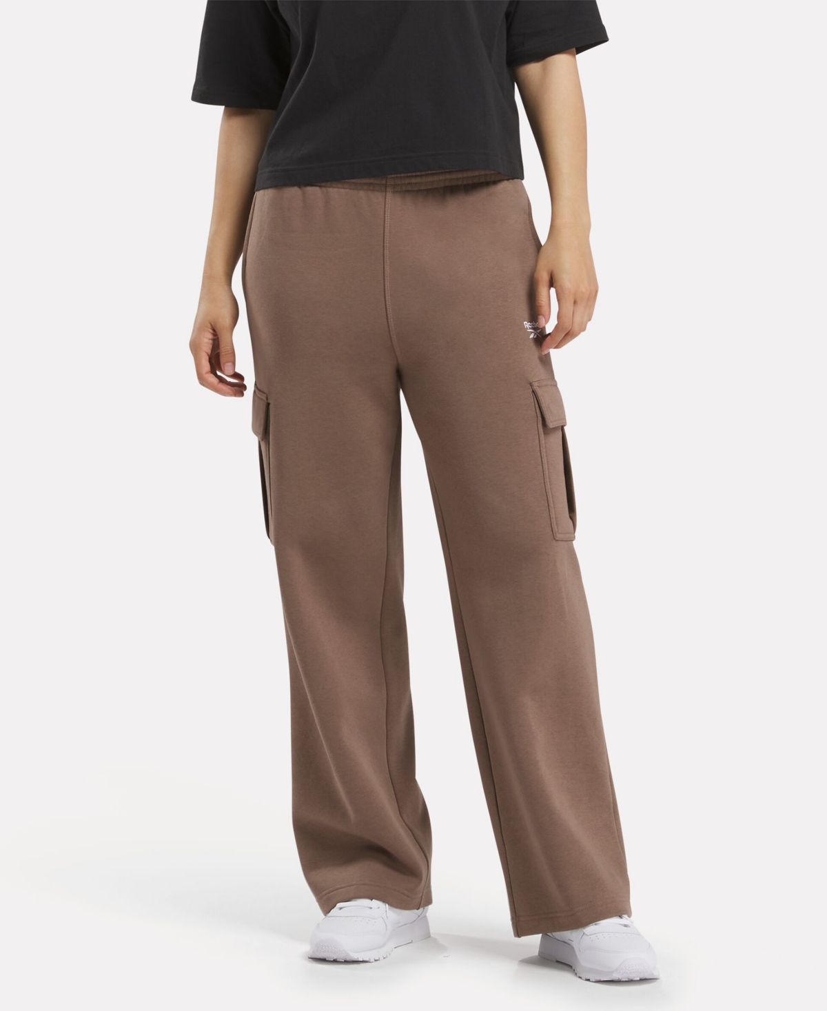 Reebok Women's Small Logo Cargo Pants In Brown