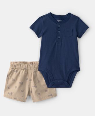 Carter's - Baby Boys' Short-Sleeve Bodysuit and Shorts, 2-Piece Set
