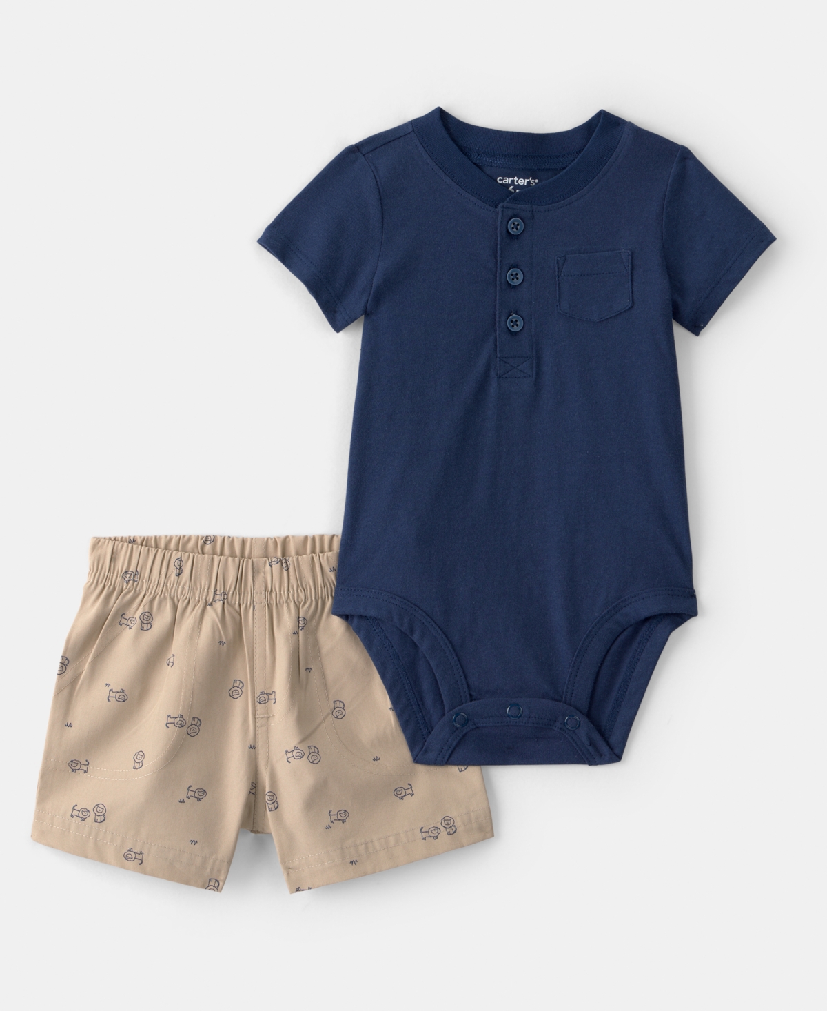 Carter's Baby Boys Short-Sleeve Bodysuit and Shorts, 2-Piece Set