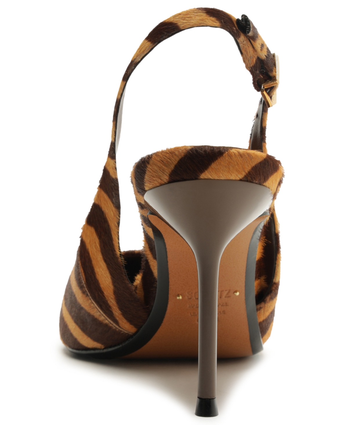 Schutz Paola Slingback Heel In Natural, Women's At Urban Outfitters In Animal Print