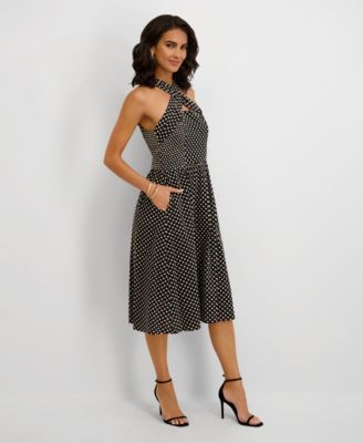 Women's Embroidered Halter Neck Dress