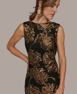 Women's Embellished Crew Neck Maxi Dress