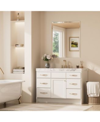Inch Beveled Bathroom Vanity Mirror Shatterproof Frameless Wall Mirrored Over Sink Horizontal/Vertical