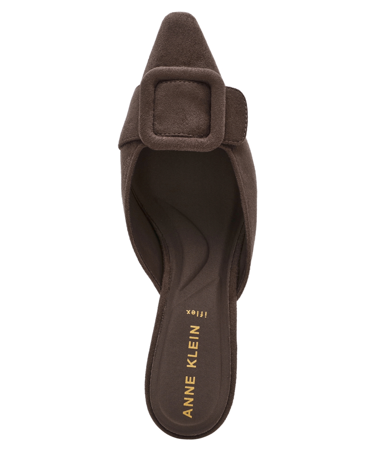 Anne Klein Women's Akcassia Snip Toe Kitten Heel Slip-on Mules In Brown
