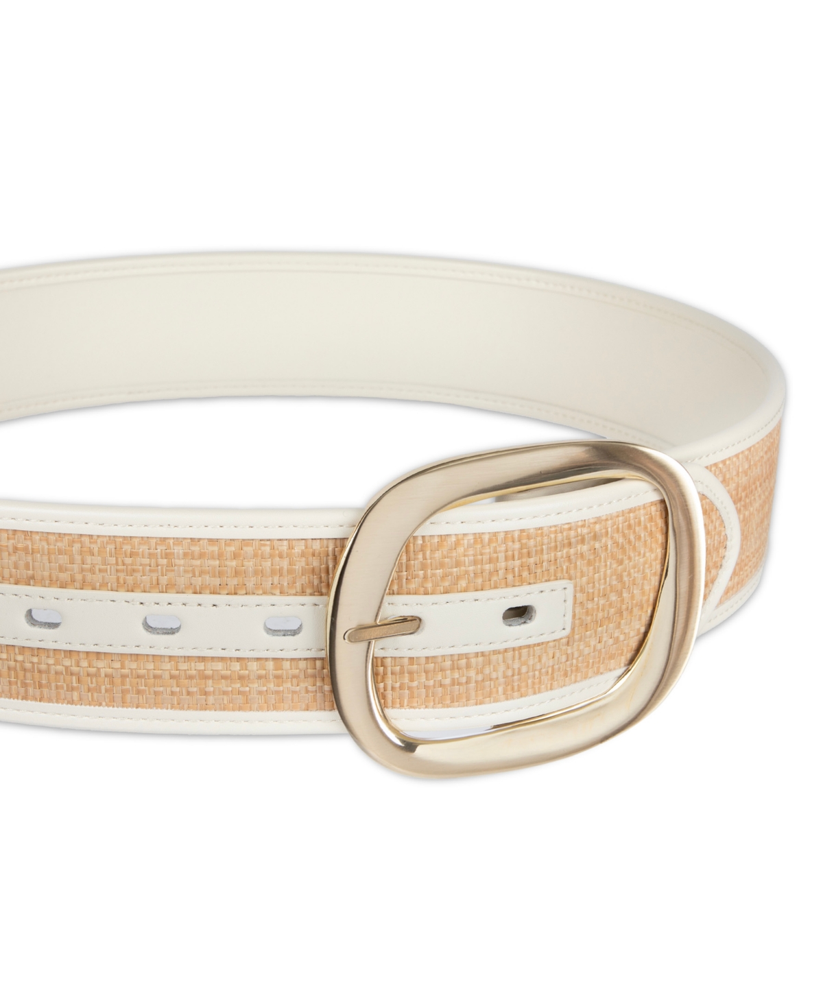 Calvin Klein Women's Two-in-one Reversible Oversized Statement Buckle Belt