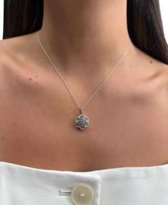 Chocolate Diamond (0.79 ct. t.w.) and Vanilla Diamond (0.23 ct. t.w.) Pendant Necklace in 14k Vanilla Gold