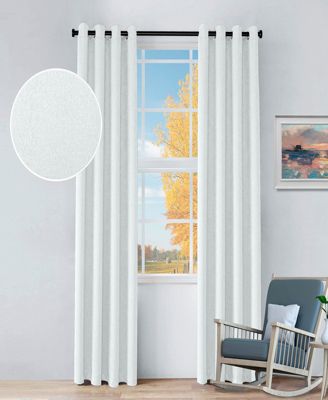 Senna Textured Room Darkening Grommet Curtain Set of 2 Panels