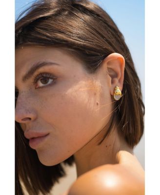 Lexi Crystal Seashell Stud Earrings