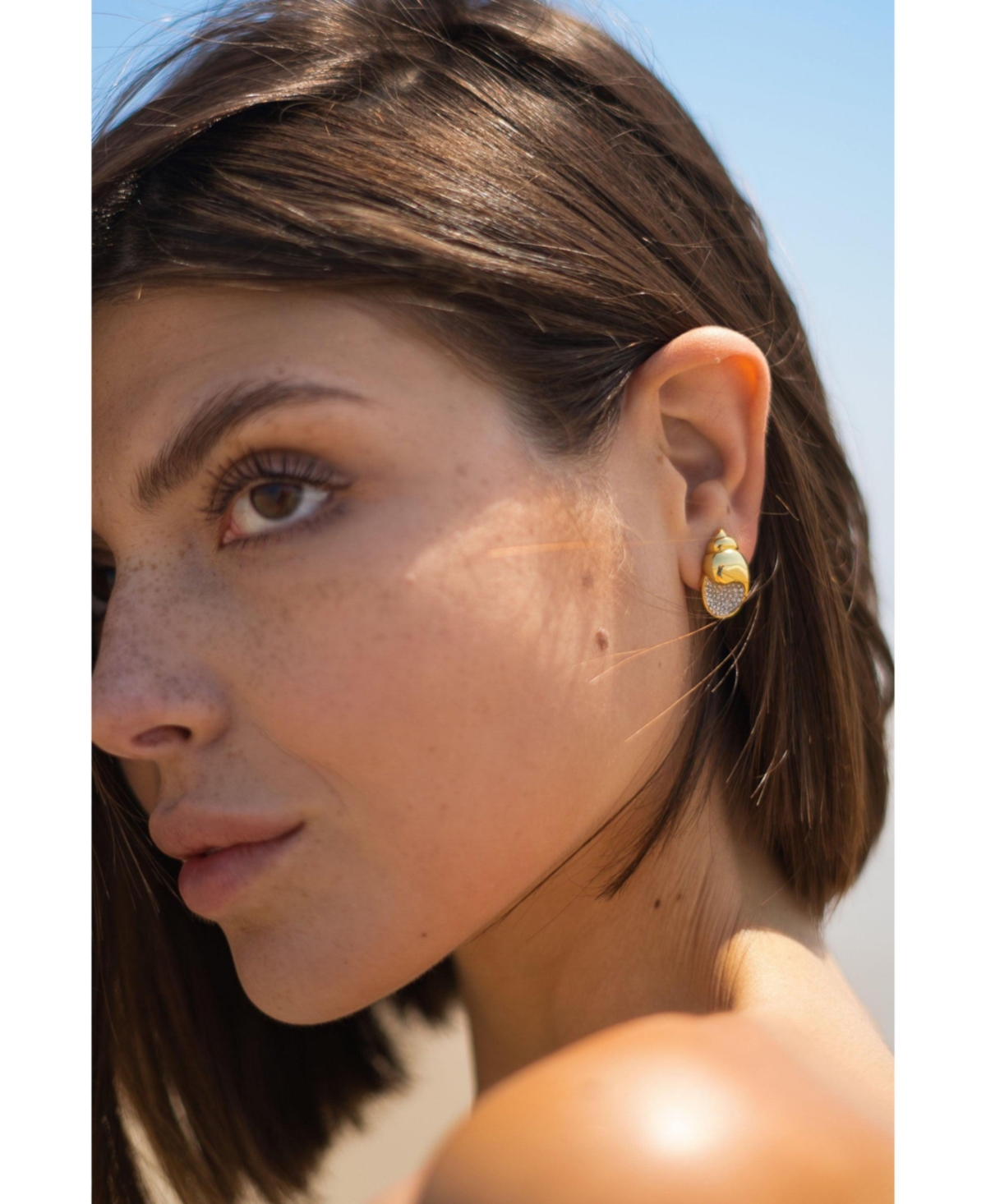 Classicharms Lexi Crystal Seashell Stud Earrings