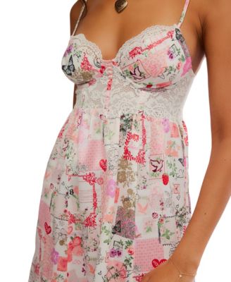 Women's Midnight Muse Printed Mini Slip Dress