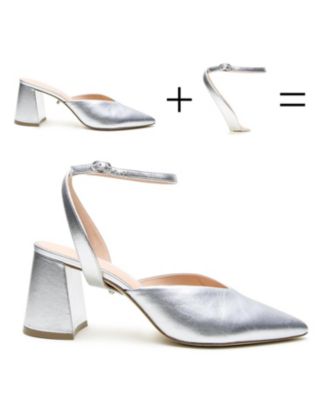 Women's Marilyn Silver Customizable V Mule