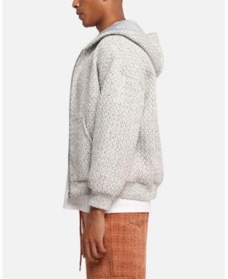 Men's Boucle Tweed Zip Hoodie