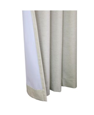 Ventura Blackout UV Protection Grommet Curtain Panel Pair for Windows Each 52" x 95" Natural