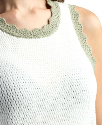 Juniors' Resort Sleeveless Scoop Neck Sweater