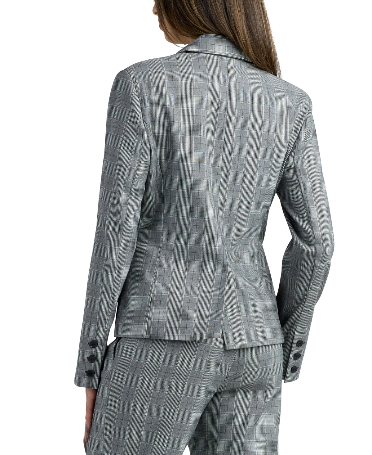 Bcx Junior's Millennium Notch Collar Check Blazer