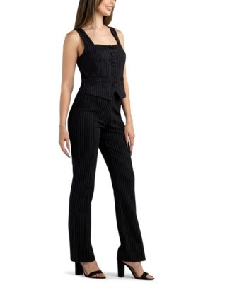 Junior's Pinstripe Sleeveless Vest