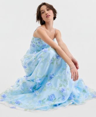 Juniors' 3D Floral Embellished Gown, Created for Macy's