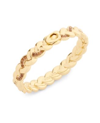Faux Stone Signature C Braided Bangle Bracelet