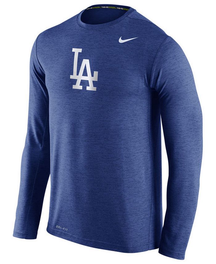 Nike Men's Long-Sleeve Los Angeles Dodgers Dri-FIT Touch T-Shirt