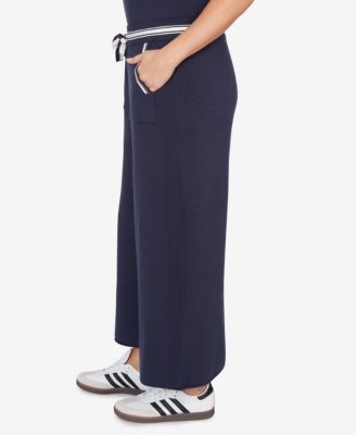 Plus Size Wide Leg Cropped Lounge Pants