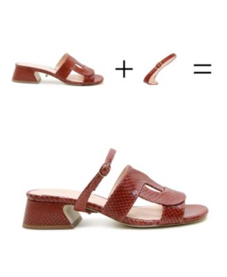 Women's Twiggy Brown Snake Customizable Loop Sandal