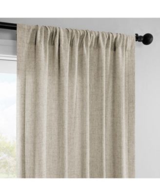FarmTown Faux Linen Sheer Curtain Pair (2 Panels)