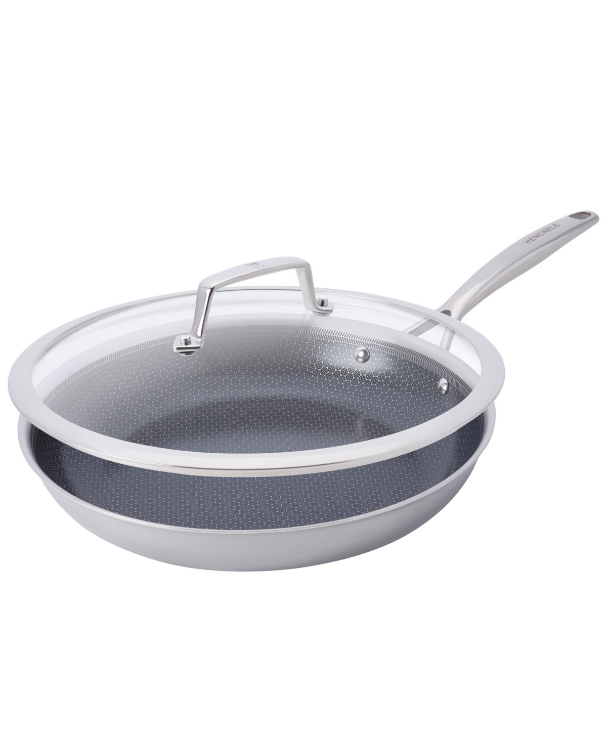 J.a. Henckels Paradigm Ceramic Stainless Steel 12" Dual Performance Fry Pan In Silver