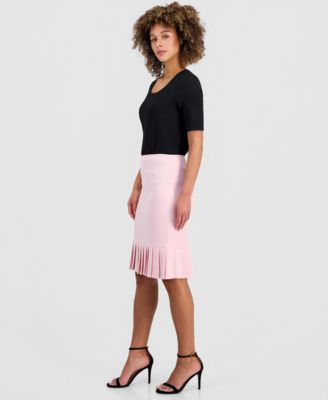 Women's Pleated-Hem Midi Skirt