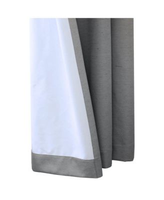 Ventura Blackout Grommet Curtain Panel Pair Frame Your Windows with Subtle Slub Textured Motif Each 78" x 84" Dark