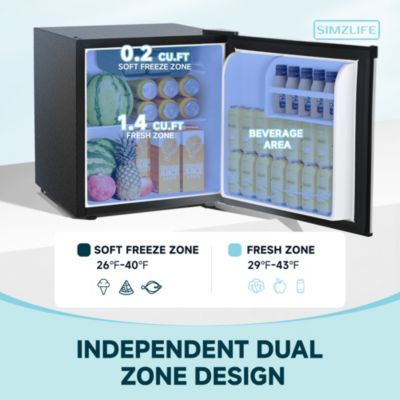 1.6 Cu.Ft Single Door Mini Fridge with Freezer