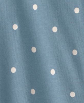 Baby Girls' All-Over Dots Printed and Owl Graphic Snap-Up Romper