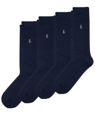 Macys Exclusive Men's Flat Knit Slack Dress Socks, 4-Pack