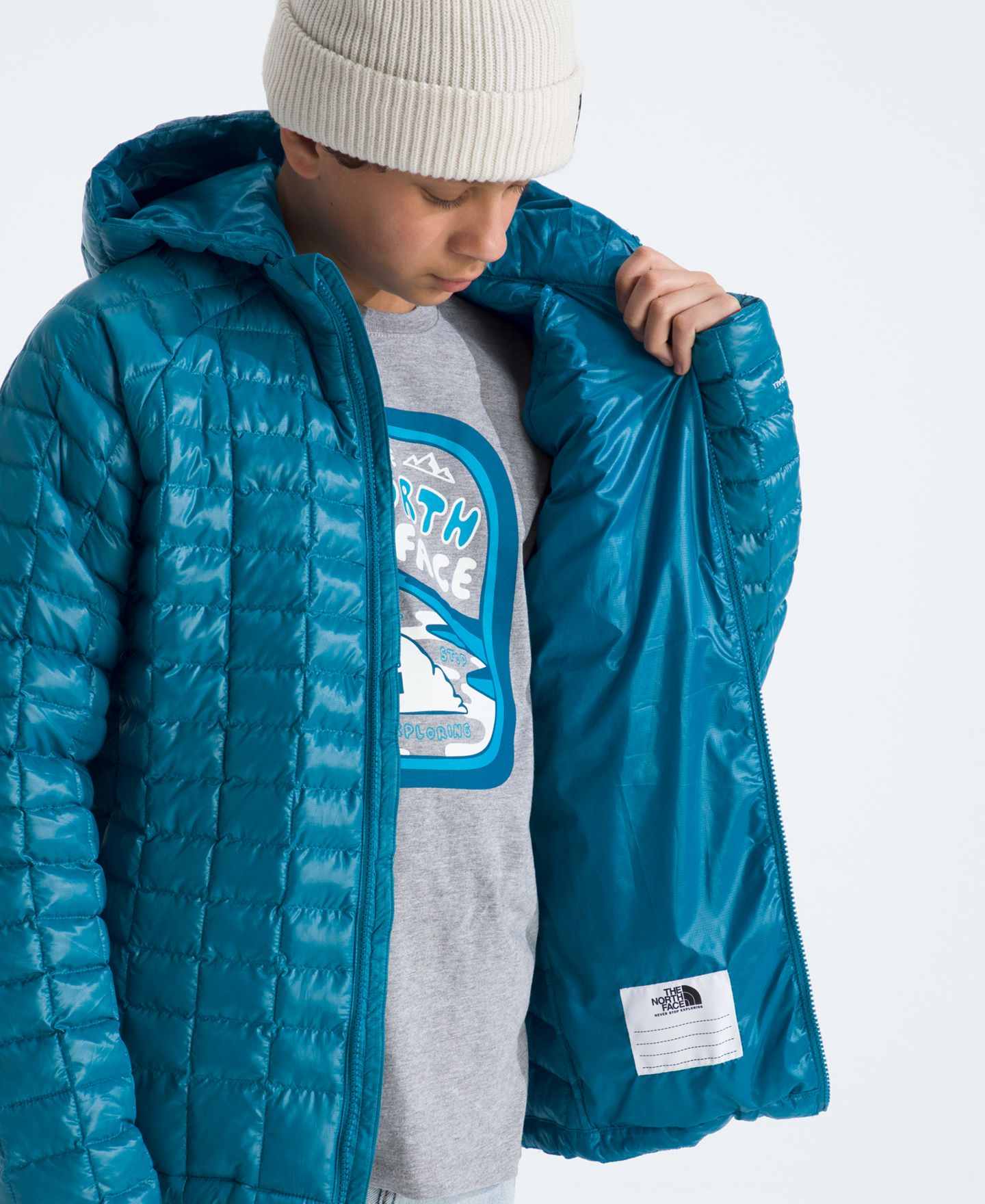 Детская куртка The North Face Raglan-Sleeve Hooded, цвет: Сумеречный синий — фото 5