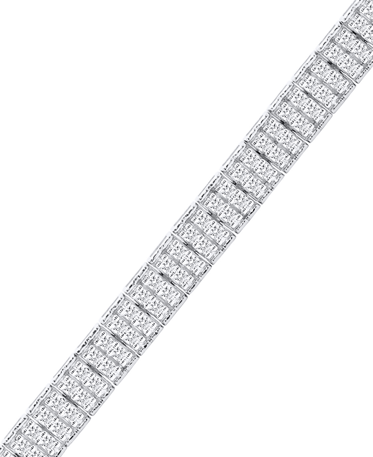Forever Grown Diamonds Lab-grown Diamond Bracelet (3 Ct. T.w.) In Sterling Silver (also In 14k Gold Plated Sterling Silver) In Silver